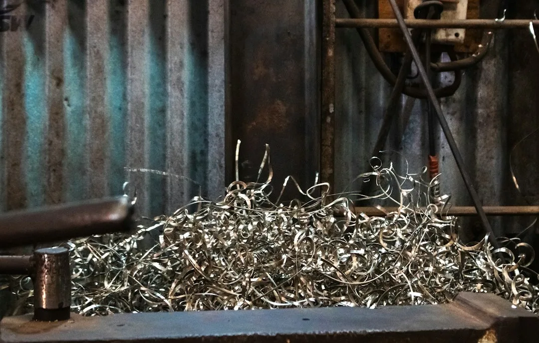 Factory waste management facility sorting regulated packaging and recyclables
